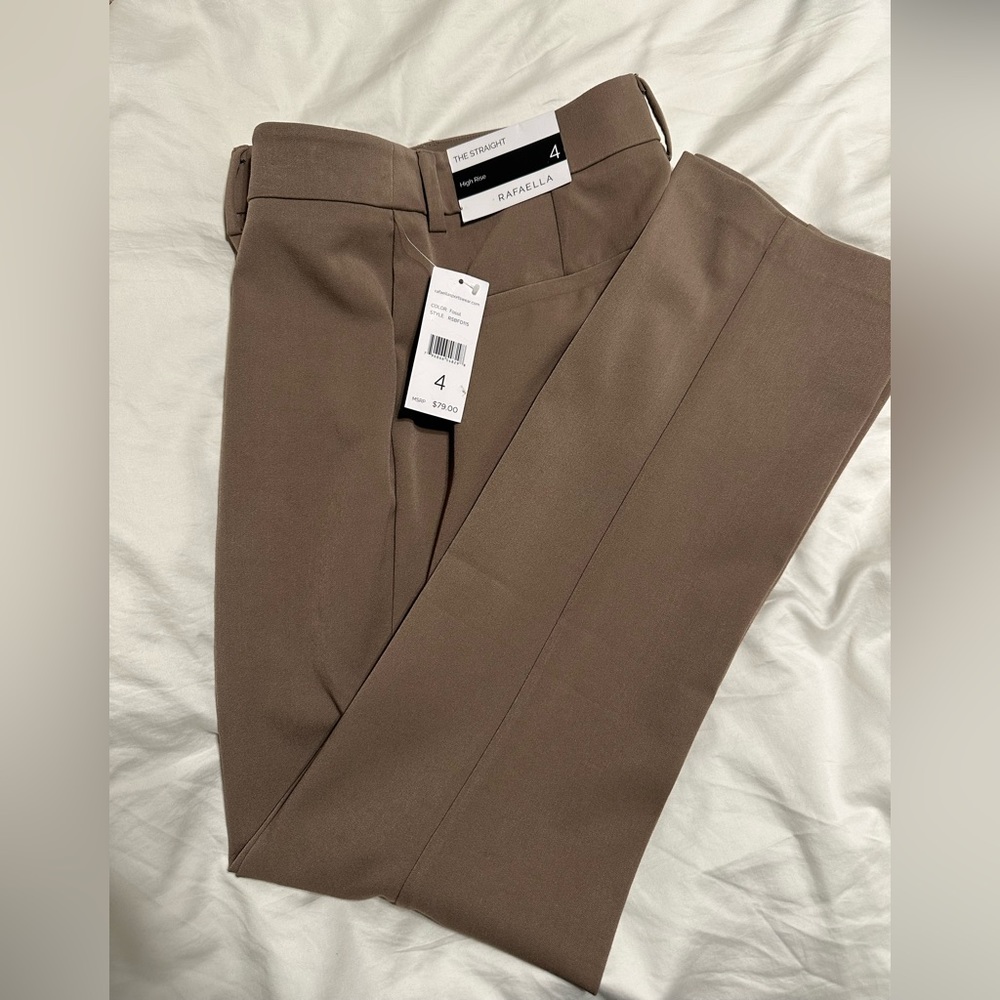 NWT Beige Rafaella High- Rise Pants